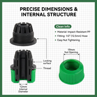 Connecteur de réparation pour tuyau d'arrosage 1/2 pouce, raccord rapide en plastique, adaptateur pour pistolet à eau, accessoire pour système d'irrigation de jardin