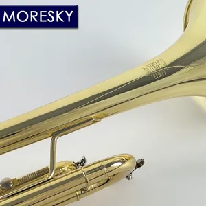 Trompeta MORESKY en Si bemol, de latón, pintada en oro, instrumento musical MTR-101 - Product Image 5