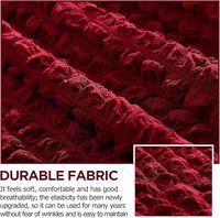 Housse de canapé de luxe douce et extensible, ajustement parfait, tissu jacquard texturé, lavable, antidérapante, avec jupe volantée, protection de canapé, décoration intérieure