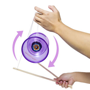 Avec bâton en bois <span class=keywords><strong>Diabolo</strong></span> en plastique transparent <span class=keywords><strong>yoyo</strong></span> chinois avec lumière - Product Image 2
