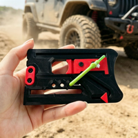 Boxfold Enhanced Quick-Change ABS Material Rubber Band Magic Pivot Folding Card-Style Slingshot Extended Magazine Radish Knife