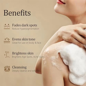 Tự Nhiên Hữu Cơ 100% Kojic Nghệ Cơ Thể Rửa Tắm Xà Phòng Cho Da Dầu Da Nhẹ Nhàng Chăm Sóc Da Với Giữ Ẩm Cho Tất Cả Các Loại Da - Product Image 5
