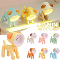 Lampes de table Kawaii en forme de chien et de cerf avec protection des yeux Lampe LED Vente en gros Décoration de chambre Animaux de compagnie mignons Décoration de chambre à coucher Pliable