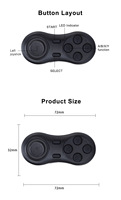 Mini controlador para teléfono inteligente control remoto inalámbrico para PC Android GamePad para teléfono PC Tablet