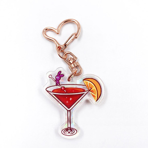 Kuien พวงกุญแจอะนิเมะ 'crack glitter', พวงกุญแจพลาสติกอะคริลิคเงางามน่ารัก - Product Image 2