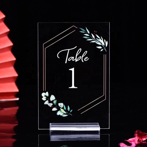 Support de présentation en acrylique pour <span class=keywords><strong>table</strong></span>, type T, pour <span class=keywords><strong>menu</strong></span>, numéro de <span class=keywords><strong>table</strong></span>, <span class=keywords><strong>mariage</strong></span>, en cristal - Product Image 5