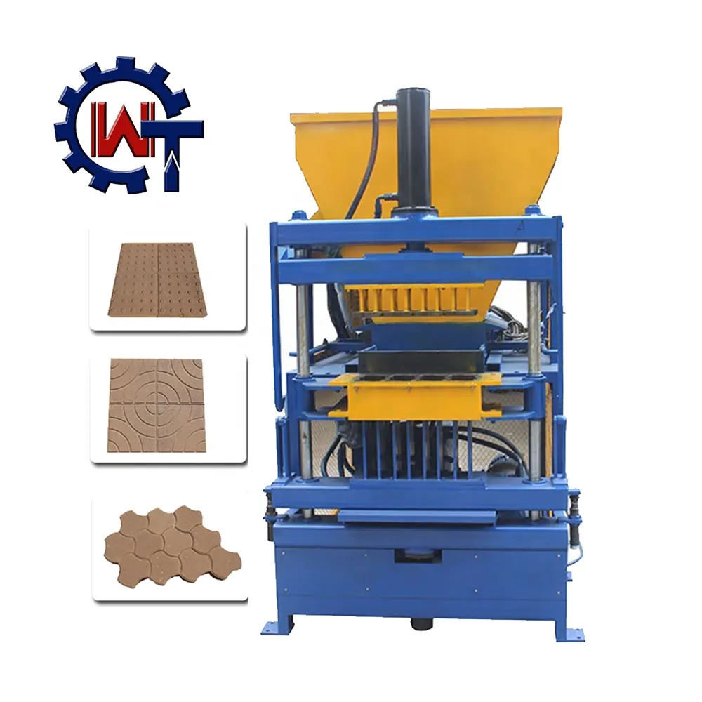 WT4-10 machine automatique de fabrication de briques machine de fabrication de briques à verrouillage automatique Algérie