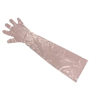 Shoulder Length Arm Lenghth Disposable PE Long Sleeve Plastic Powder Free Vinyl Glove