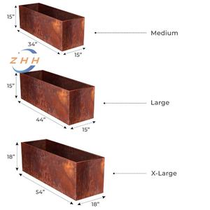 <span class=keywords><strong>Pot</strong></span> de fleur extérieur de jardinière en acier Corten durable pour les plantes Décor extérieur élégant - Product Image 5