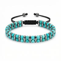 Bracelet perlé fait main en corde tressée double rangée Œil de tigre et Onyx noir, style européen et américain, fabriqué à Yiwu, pour le marché transfrontalier