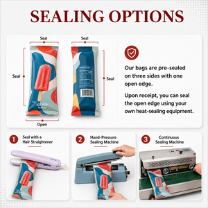 Sacchetti in <span class=keywords><strong>Plastica</strong></span> Morbida Personalizzati <span class=keywords><strong>per</strong></span> Confezionamento di Ghiaccioli, Gelati su Stecco, Sigillatura Posteriore, OEM - Product Image 6