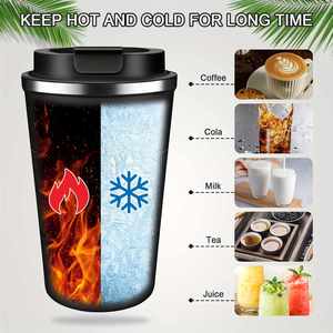 Stainless Steel Insulated Travel Tumbler with Silicone Sleeve 12-24 Hours Thermal Retention for <b>Coffee</b> and Tea - Product Image 6