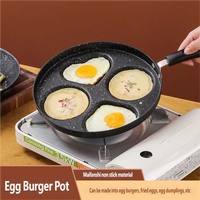 Poêle carrée moderne en fonte à quatre trous pour petit-déjeuner, œufs et burgers, antiadhésive, compatible induction, capacité 1-2L, pour steak