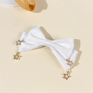 Barrettes à cheveux en forme de chaîne d'étoiles, <span class=keywords><strong>noir</strong></span>, blanc, rose et bordeaux avec des accents dorés - Collection printemps douce stylisée - Product Image 5