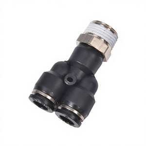 YIIDNN PX Raccord pneumatique en Y à trois voies pour tuyau de 4mm-16mm de diamètre extérieur, filetage mâle BSP M5 1/8" 1/4" 3/8" 1/2", connecteur d'air Guangdong - Product Image 2