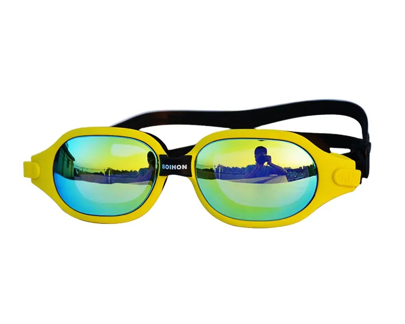 High quality men competition UV lens custom polarized swimming goggles adult