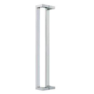 Poignée de porte carrée moderne en acier inoxydable 304 à double face en verre Condibe pour centre commercial - Product Image 2