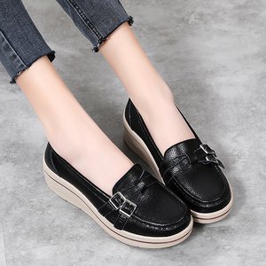 Chaussures plates pour femmes chaussures de ballet découpées en cuir respirant mocassins femmes bateau chaussures <span class=keywords><strong>ballerine</strong></span> dames chaussures décontractées - Product Image 3