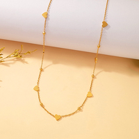 Collier pour femme en gros, minimaliste, en acier inoxydable plaqué or 18 carats, tendance, avec pendentifs étoile, cœur, flocon de neige, maillons, bijoux inaltérables