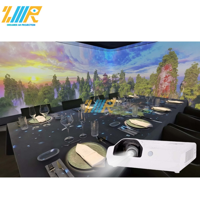 Feels in a Virtual Reality Scene Immersive Restaurant Projector Hologram 3d Hologram 3d Projector Immersive Projection