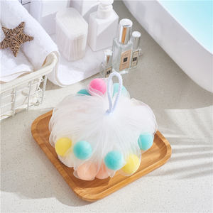 Kustom jaring plastik PE spons mandi Loofah buket pembuat gelembung Scrubber pengelupas kulit pembersih mandi E09 - Product Image 3