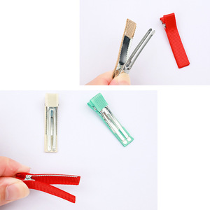 Pinces à cheveux DIY 3,5 cm, type bec de canard, couleur unie, faites à la main, pour bébé, usage quotidien, origine Yiwu - Product Image 4