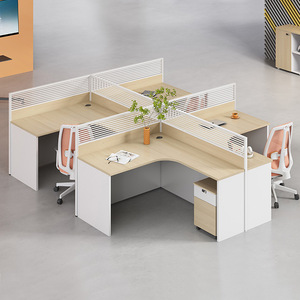 Conjunto de <span class=keywords><strong>Escritorio</strong></span> Simple Moderno de Roble <span class=keywords><strong>para</strong></span> 246 <span class=keywords><strong>Personas</strong></span>, Estación de Trabajo con Panel Divisor de Pantalla, Altura Ajustable, Cajones, <span class=keywords><strong>para</strong></span> Uso <span class=keywords><strong>en</strong></span> Edificios de Oficinas - Product Image 3