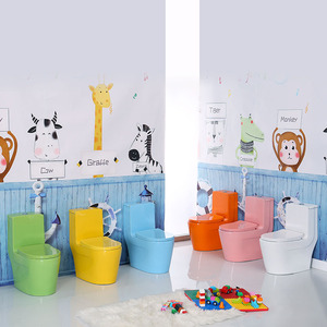 Inodoro Infantil de Cerámica <span class=keywords><strong>MUBI</strong></span> WC, Económico, de Piso, Colorido, para Guardería, Baño, Inodoro Infantil de Una Pieza - Product Image 2