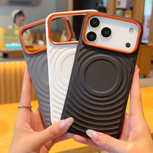 Wave Pattern Luxury Business Magnetic Matte PU Leather Shockproof Case vivo IQOO 15 / IQOO 13 Opp Bag Wireless Charging Cover