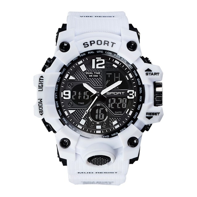 Fashion Electronic Digital Watch square Large Dial Male Student Watch Simple Temperament Men's Watch