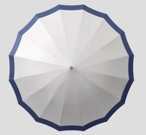 Paraguas Moderno de 16 Varillas con Mango Largo y Diseño Simple, con Revestimiento Negro para Sol y Lluvia, para Hombres y Mujeres, 104 cm, para Viaje - Product Image 1