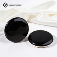 Boîte vide en plastique transparente ondulée de 75 mm pour cosmétiques, poudre, blush, illuminateur, contouring, parfum, monocouche, fine, ronde, 2 mm