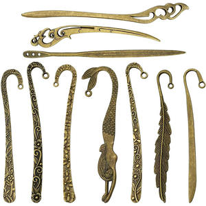 Accessori fai da te fatti a mano in metallo rame antico floreale sirena che borda il portachiavi con barra di perline 3d segnalibro regolabile spazi vuoti in vendita - Product Image 6