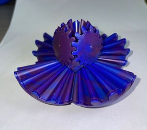 Kids <b>Toy</b> <b>Eye</b>-catching 3D Gear Ball Gear Sphere Relaxing 3D Printed Gear Ball Colorful Lightweight Deformation Spin Ball Ornament - Product Image 4