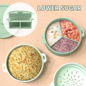 Novedad de 2025, cesta de vapor segura para microondas, vaporizadores de alimentos vegetales, vaporizador de verduras de silicona Perezoso - Product Image 2