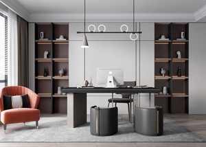 Stile moderno personalizzabile soggiorno libreria mobili con legno porta nascosta Design per la biblioteca di casa ufficio che memorizza libri - Product Image 2