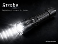 Lampe torche tactique LED haute puissance, ultra-lumineuse, IP54, mise au point réglable, faisceau de 200-300 m, charge USB, camping, pêche