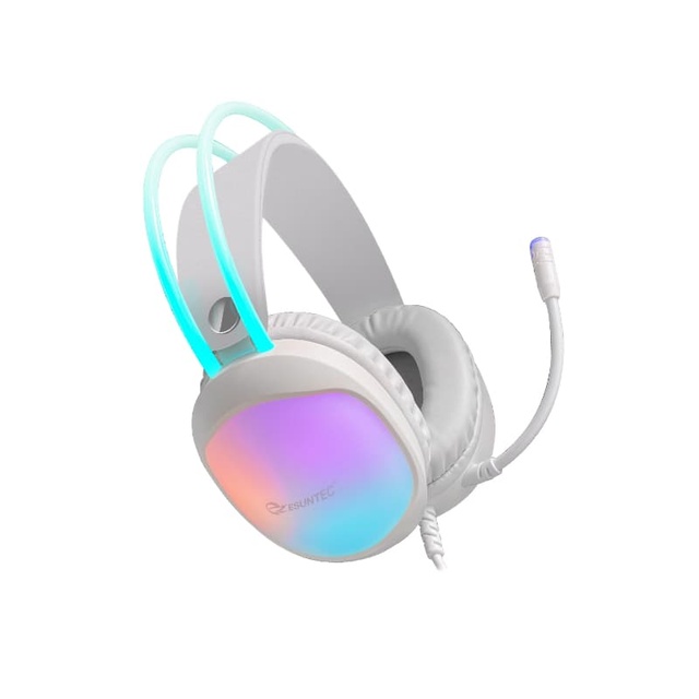 Hot Selling RGB Gaming Headset Customized Noise Cancelling Single Color Light Glowing Mic Sports Travel IPX2 Waterproof 50MM