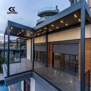 Pergola bioclimatique en aluminium à lames orientables, électrique, étanche, écologique, pour <span class=keywords><strong>jardin</strong></span>, terrasse, toit et événements en extérieur - Product Image 6