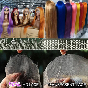 Perruques Lace Front Ondulées Ombrées Blondes en Cheveux Humains 13x4 13x6, Perruques Frontales en Cheveux Humains avec Fermeture en Dentelle 5x5, Perruque Brésilienne - Product Image 5