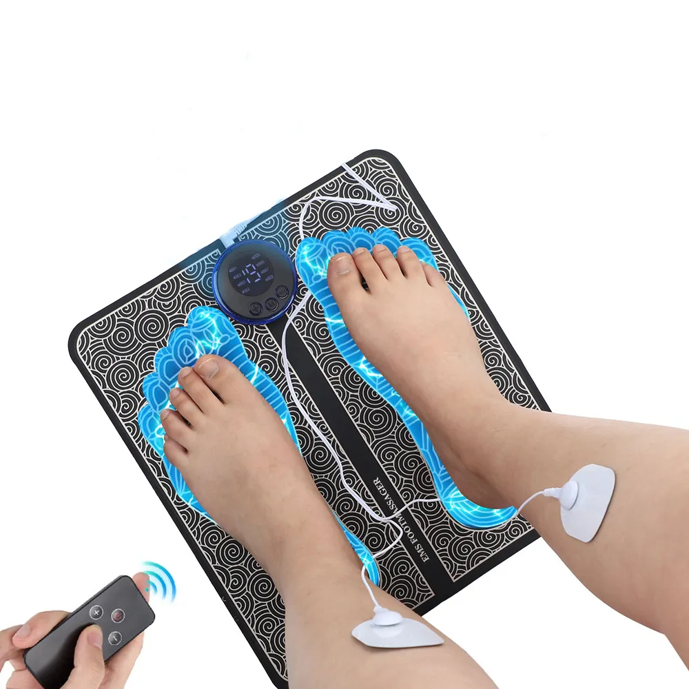 Produits tendance 2023 coussin de Massage pieds stimulateur musculaire tapis de Massage électrique vibrant Ems masseur de pieds 3.7V 8 Modes