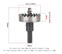 30mm perceuse HSS foret scie cloche métal Cutter Core Bit adapté à tous les métaux
