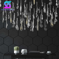 Produit populaire Lustre en verre soufflé à la main moderne de luxe pour escalier, villa, centre commercial, luminaires suspendus à LED