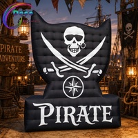 Décors gonflables drapeau pirate pour scène de fête, événement, cabine photo, décoration et affichage