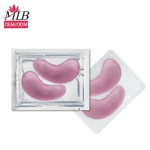 Mascarilla de gel para el cuidado de la piel, máscara de hidrogel oem personalizada con colágeno para los ojos, color rosa