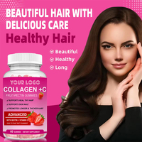 Produit de beauté prêt à expédier : Compléments alimentaires en bonbons gélifiés à la vitamine C et au collagène, biotine pour la croissance des cheveux, de la peau et des ongles, pour les femmes enceintes