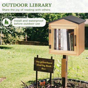 Casetta in Legno Artigianale <span class=keywords><strong>per</strong></span> Libri da Esterno Impermeabile <span class=keywords><strong>per</strong></span> Condividere Libri - Vendita all'Ingrosso - Product Image 2