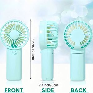 Custom Logo Mini Portable Fan Handheld Battery Operated Portable Small Fans for Summer Travel Beach Indoor Outdoor Cooling <b>Gift</b> - Product Image 2