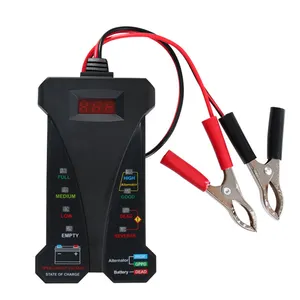 Voltmeter and Charging System Analyzer 12V Automotive Car Battery Digital Multi Tester with LCD Display and LED Indication