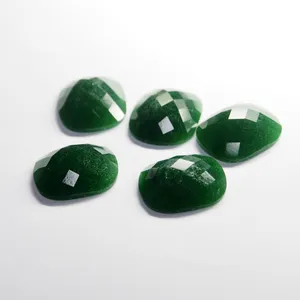 Synthetic Green Faceted Oval Jade